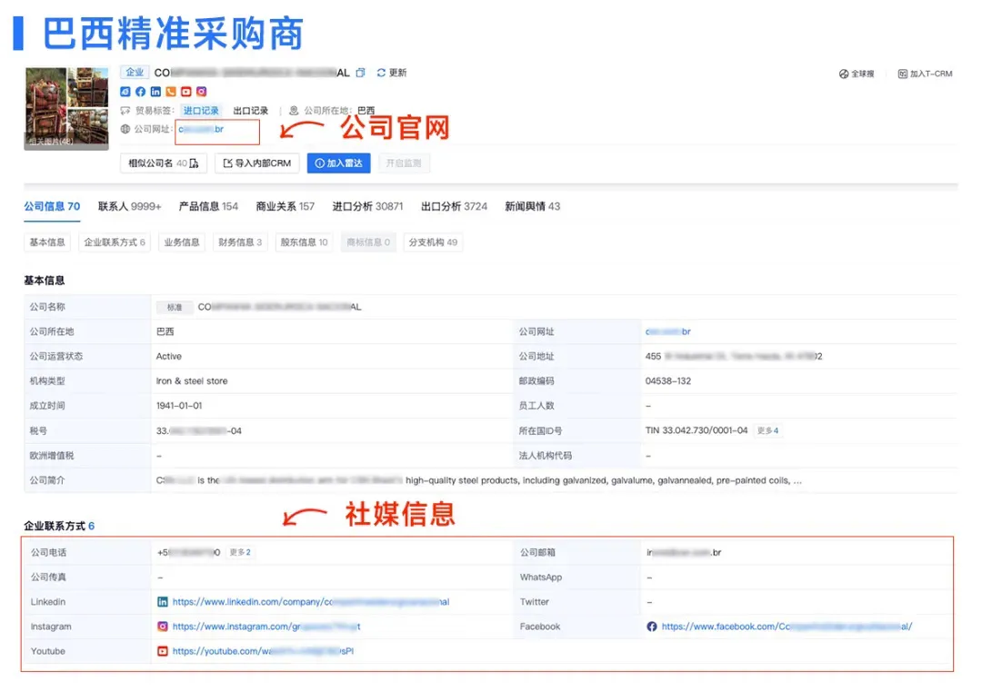 巴西精准采购商